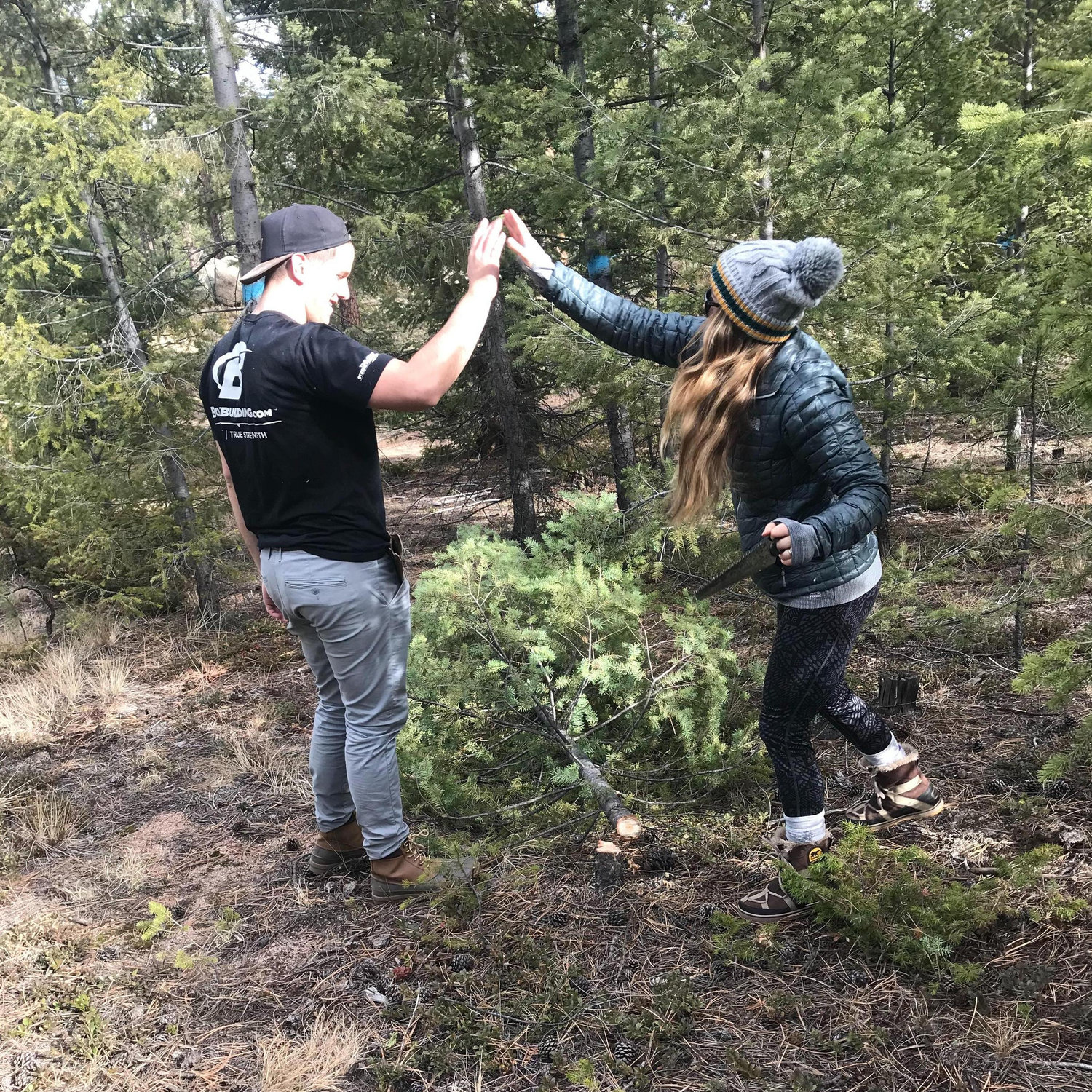 Cutting down our first Christmas tree! 2017