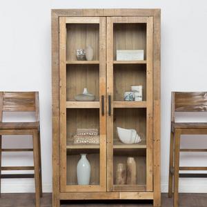 Abbey Solid Curio Flat Back Cabinet