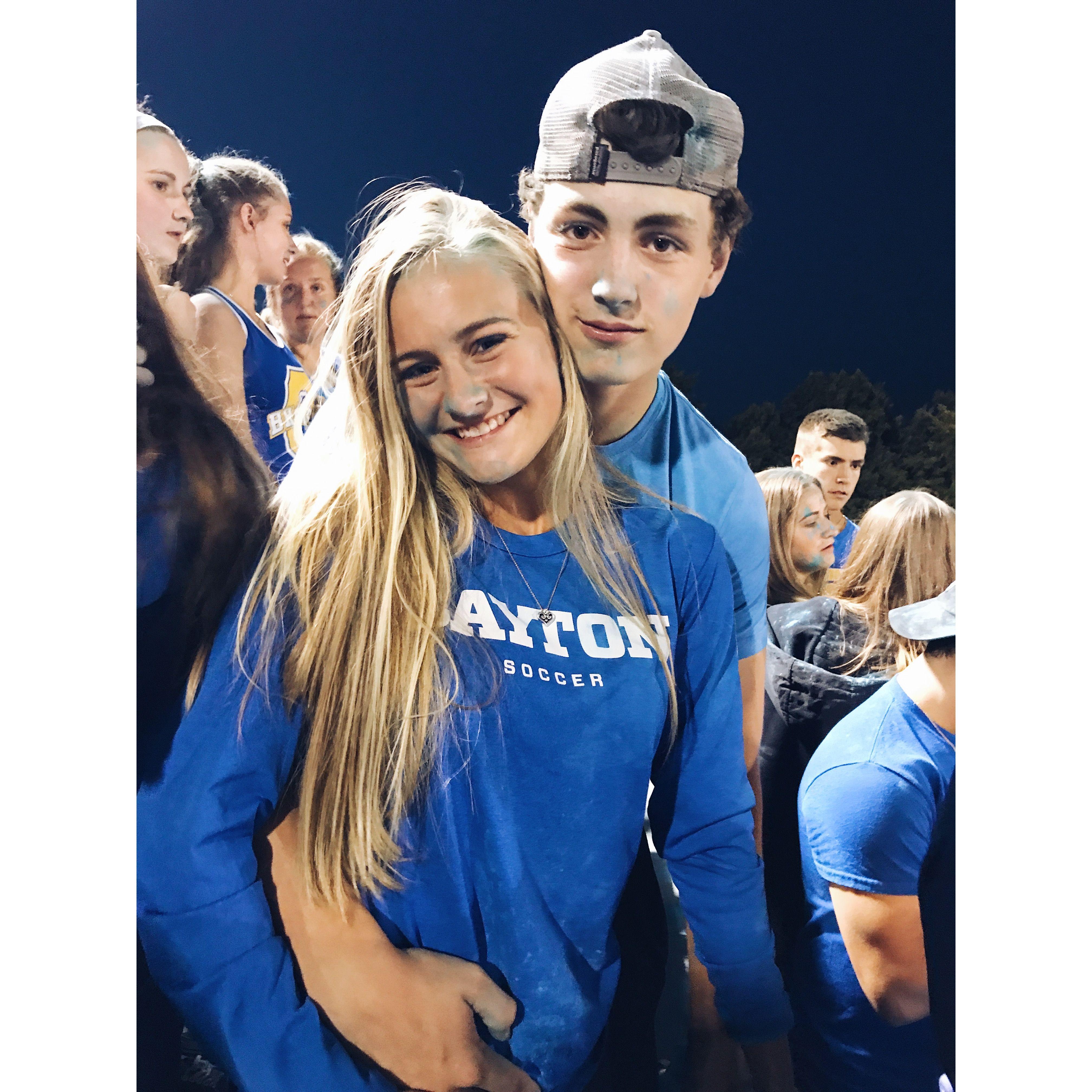 Going to football games and seeing each other there are some of our favorite memories