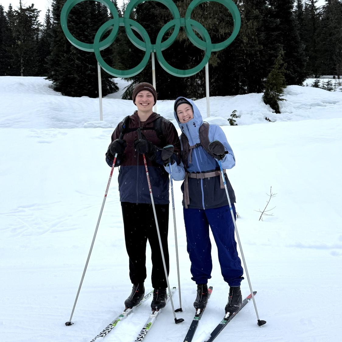 Whistler trip with the Pogues, Mitch's first time cross country skiing! January 2025.