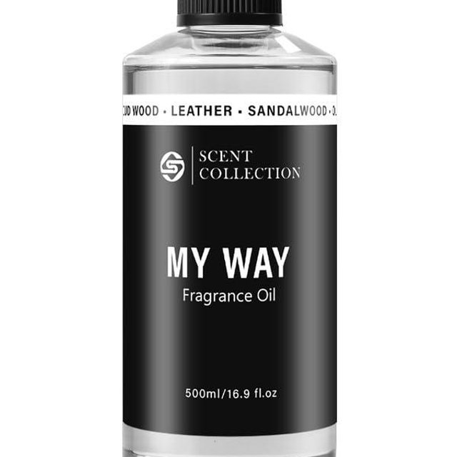Luxury Hotel Scent My Way Diffuser Oil (500ml/16.9Fl oz) - Essential Aromatherapy for Large Room & Home - Premium Fragrance Oil Blend for Ultrasonic & Waterless Diffusers - Sandalwood, Cedarwood, Iris