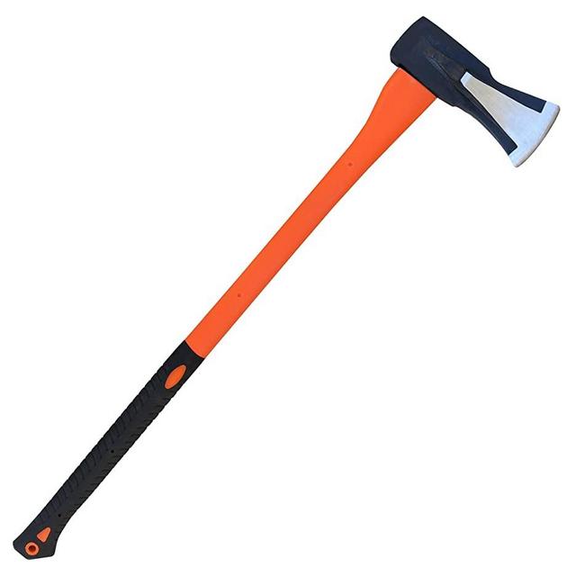 TABOR TOOLS Splitting Axe, Wood Splitting Maul with Strong Fiberglass Handle and Anti-Slip Grip. J55A. (Splitting Axe, 32" Handle)