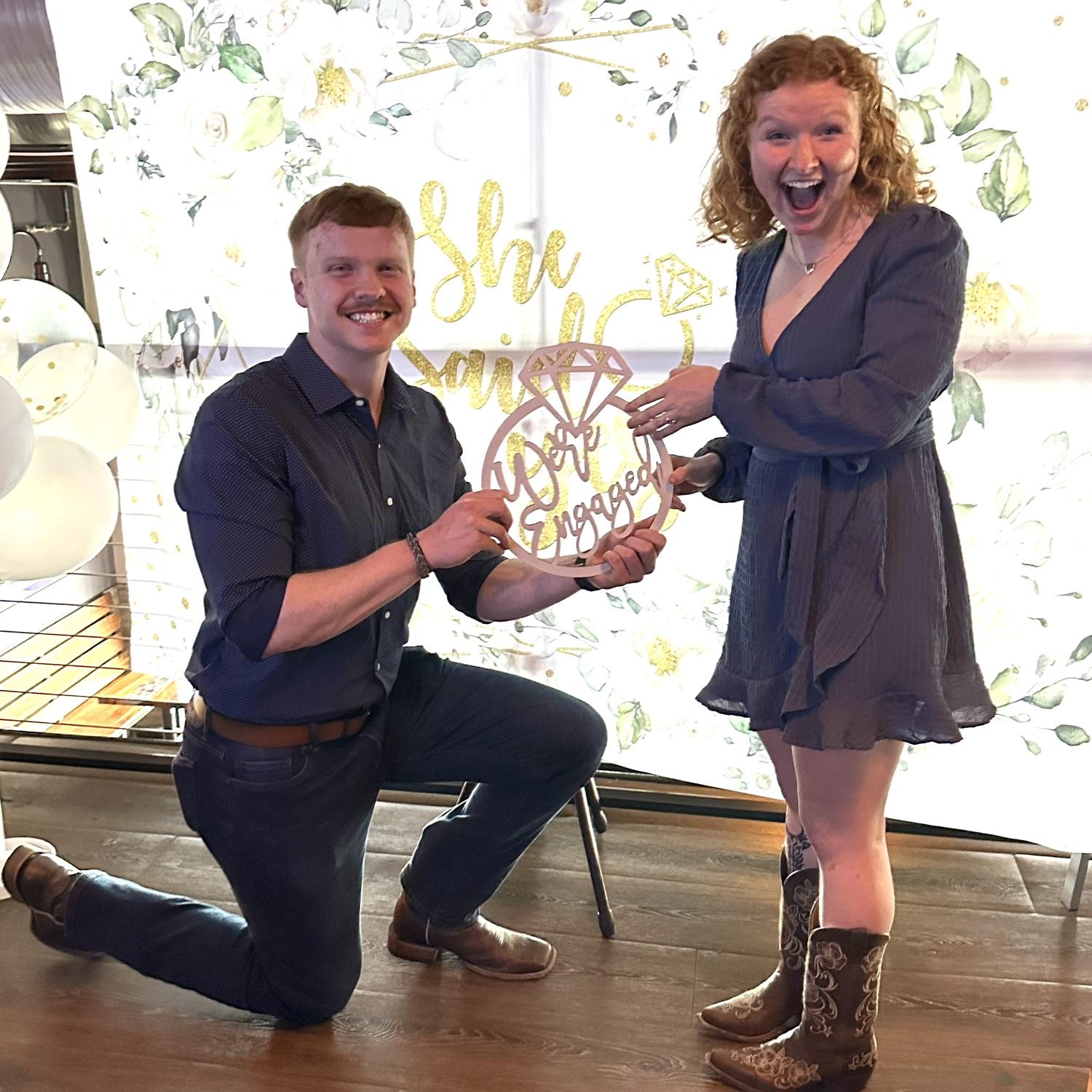 Levi put together a surprise engagement party!