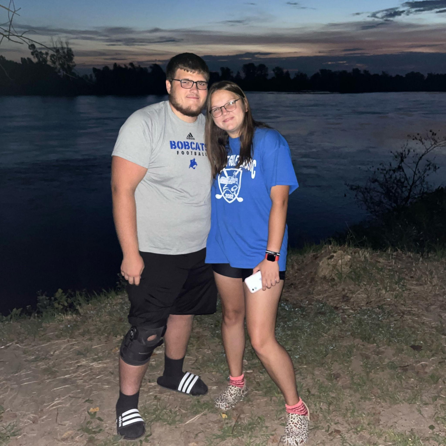Our first photo ever taken together from August 2022 in Nebraska
