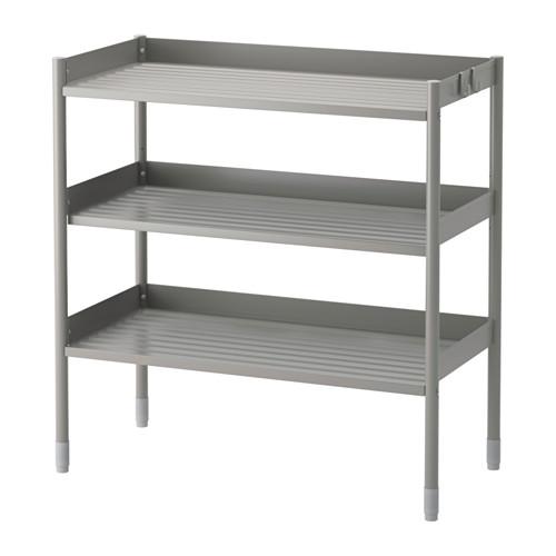HINDÖ Shelf unit, indoor/outdoor, gray