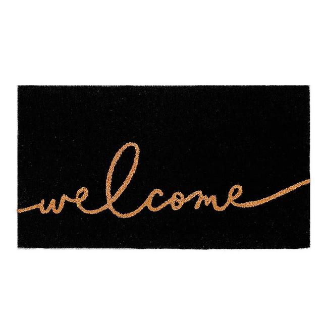 THEODORE MAGNUS Natural Coir Doormat with Non-Slip Backing - 17 x 30 - Outdoor/Indoor - Welcome Mats - Nocturnal Greeting - COIR-1730-15-223