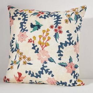 Mirelle Hand-Embroidered Cotton Pillow