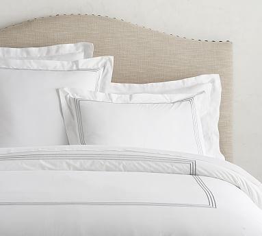 Grand Organic Duvet Cover, Full/Queen, Gray Mist