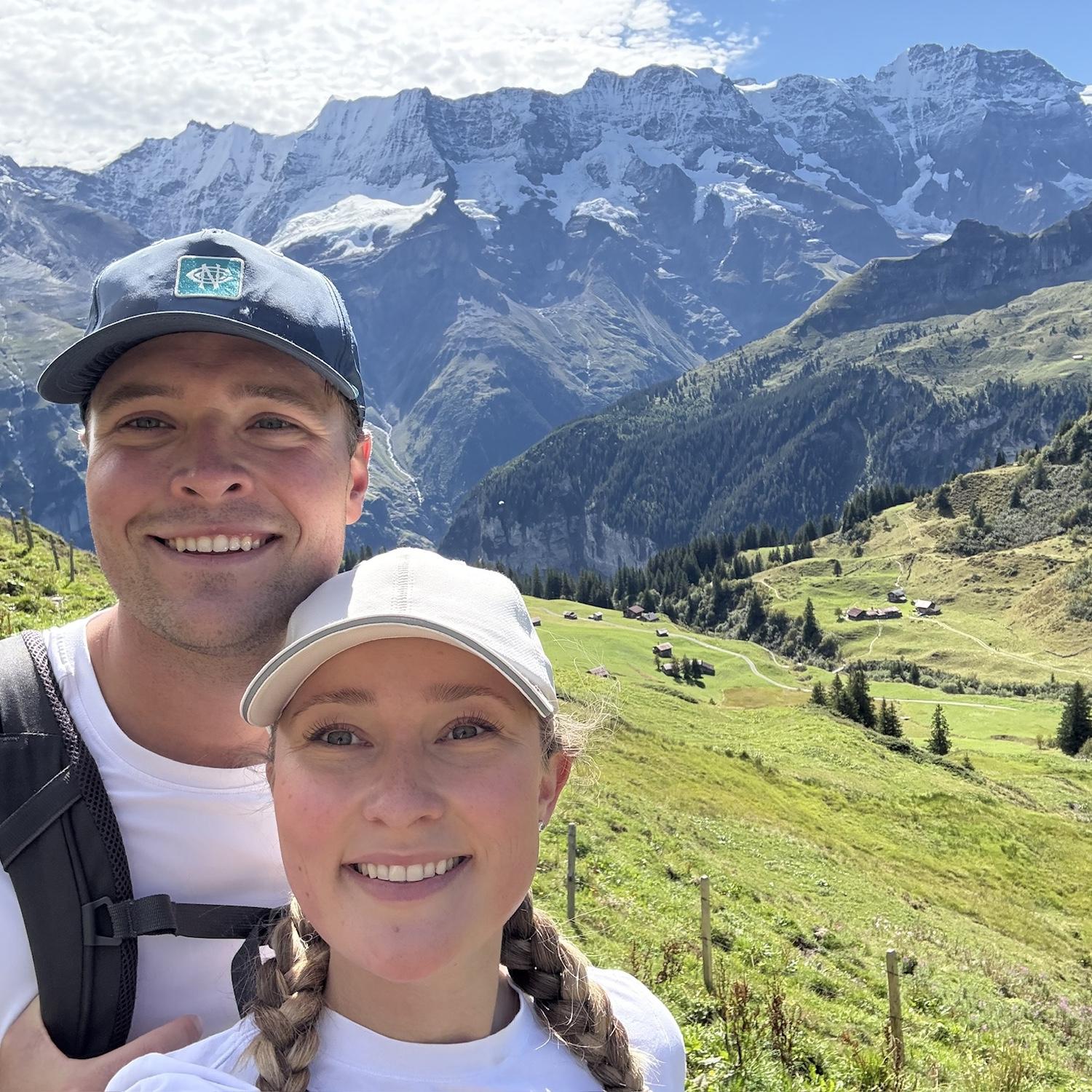 Hiking in Switzerland.
