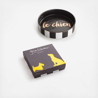 Soiree Noire Dog Bowl