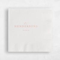 White Wedding Napkin - Modern Elegance