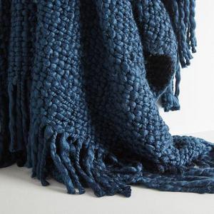 Solid Basketweave Throw, 50"x60", Nightshade