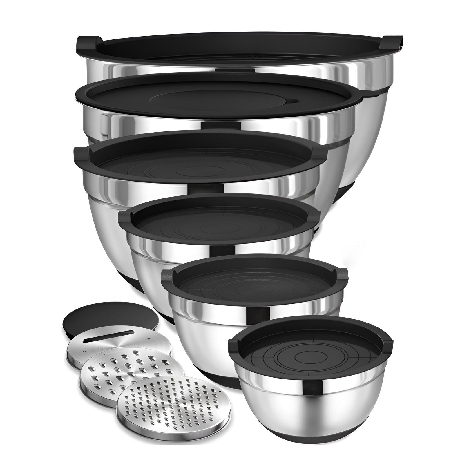 Umite ® 26-Piece Black & Stainless Steel Bowl Set
