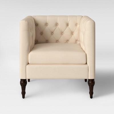 Tilton Square Tufted Arm Chair Delight Cream - Threshold™