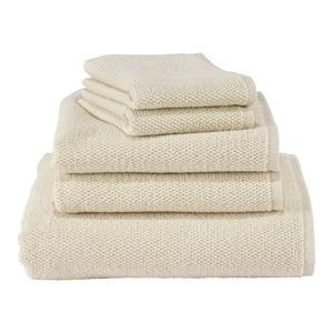 L.L.Bean Organic Textured Cotton Hand Towels Set of 2 - Antique White