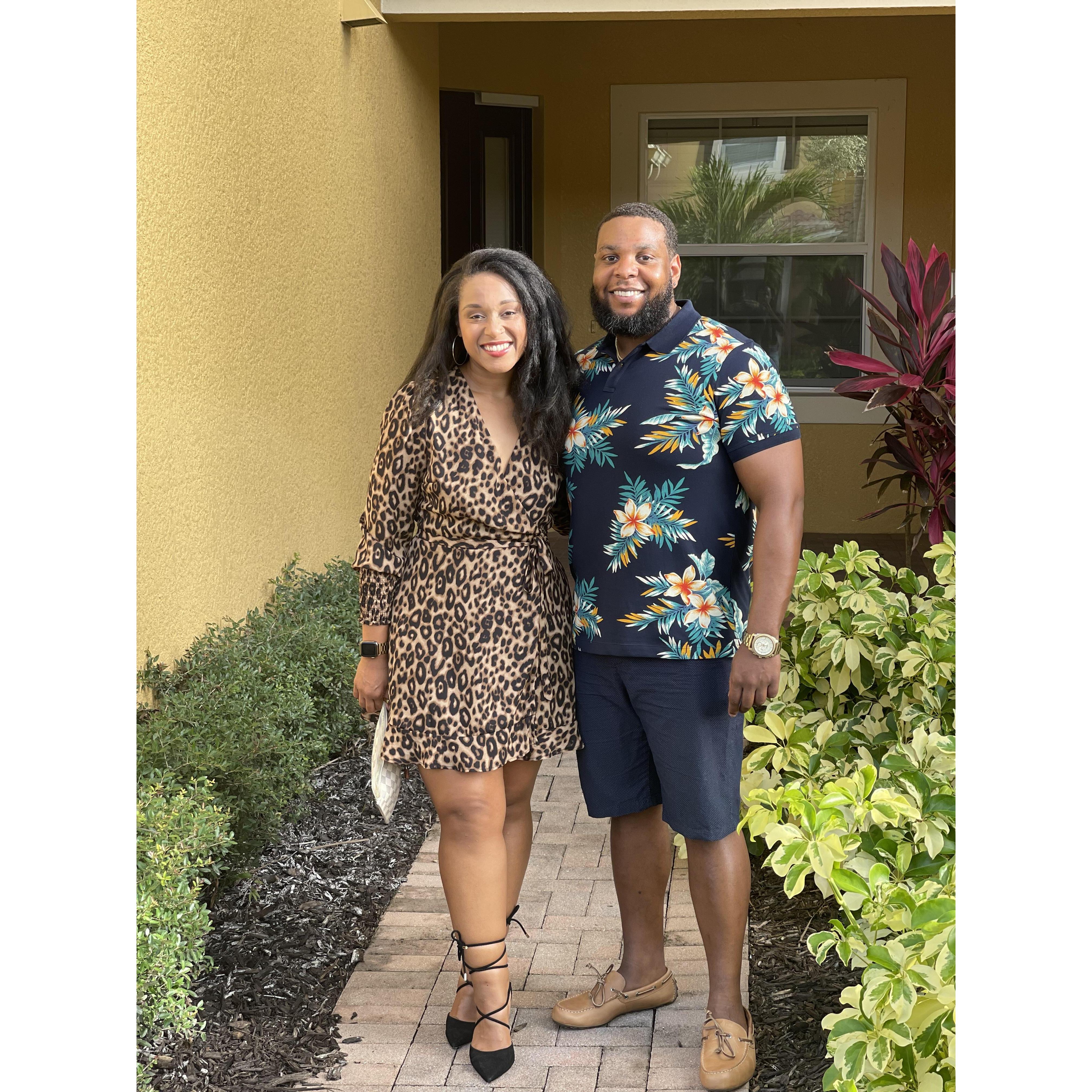 In front of our new home in Naples, FL!