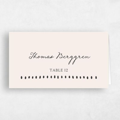 Linen, Beige Wedding Place Card - Jemima