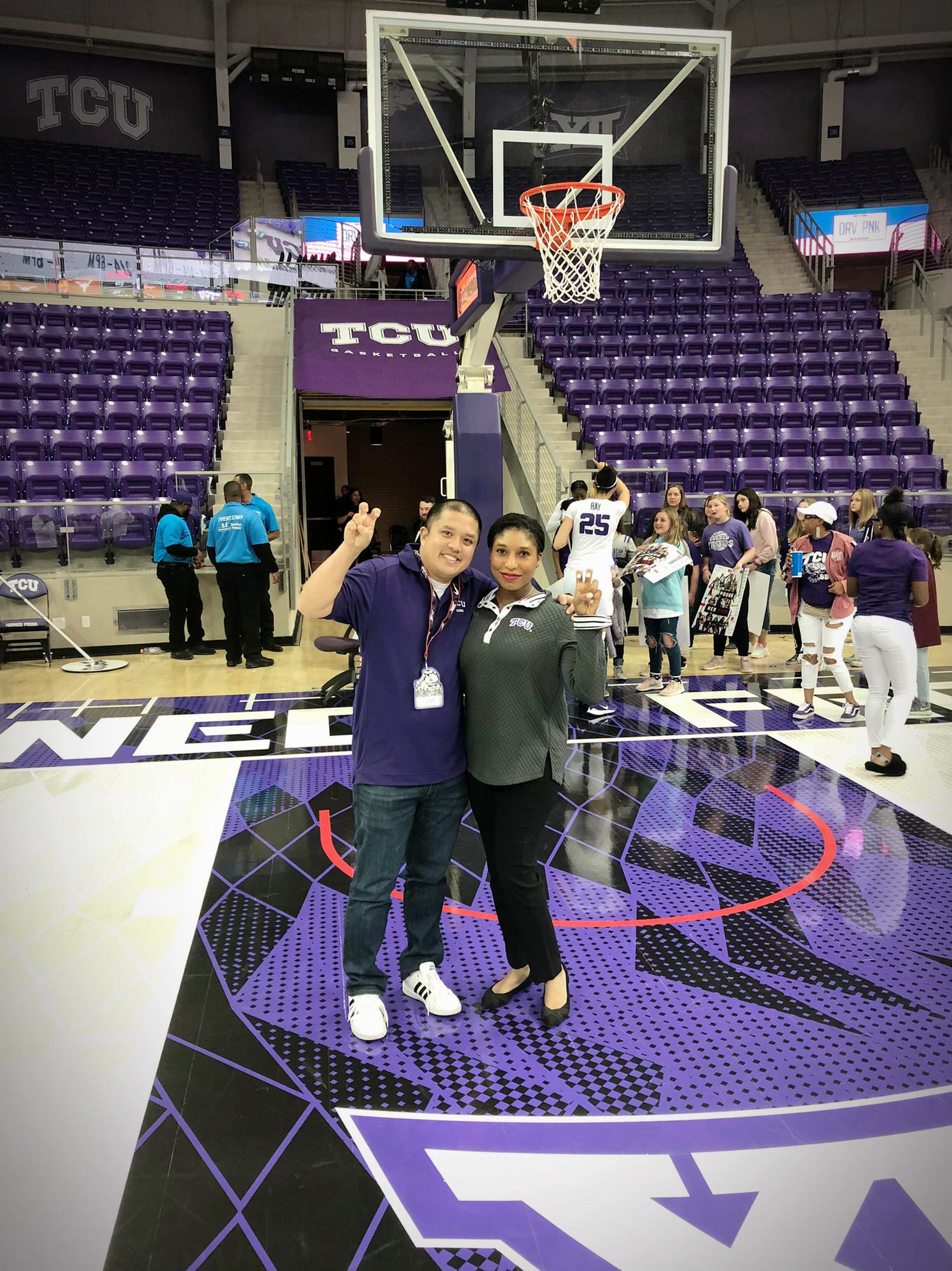 Fun times at a TCU basketball game.