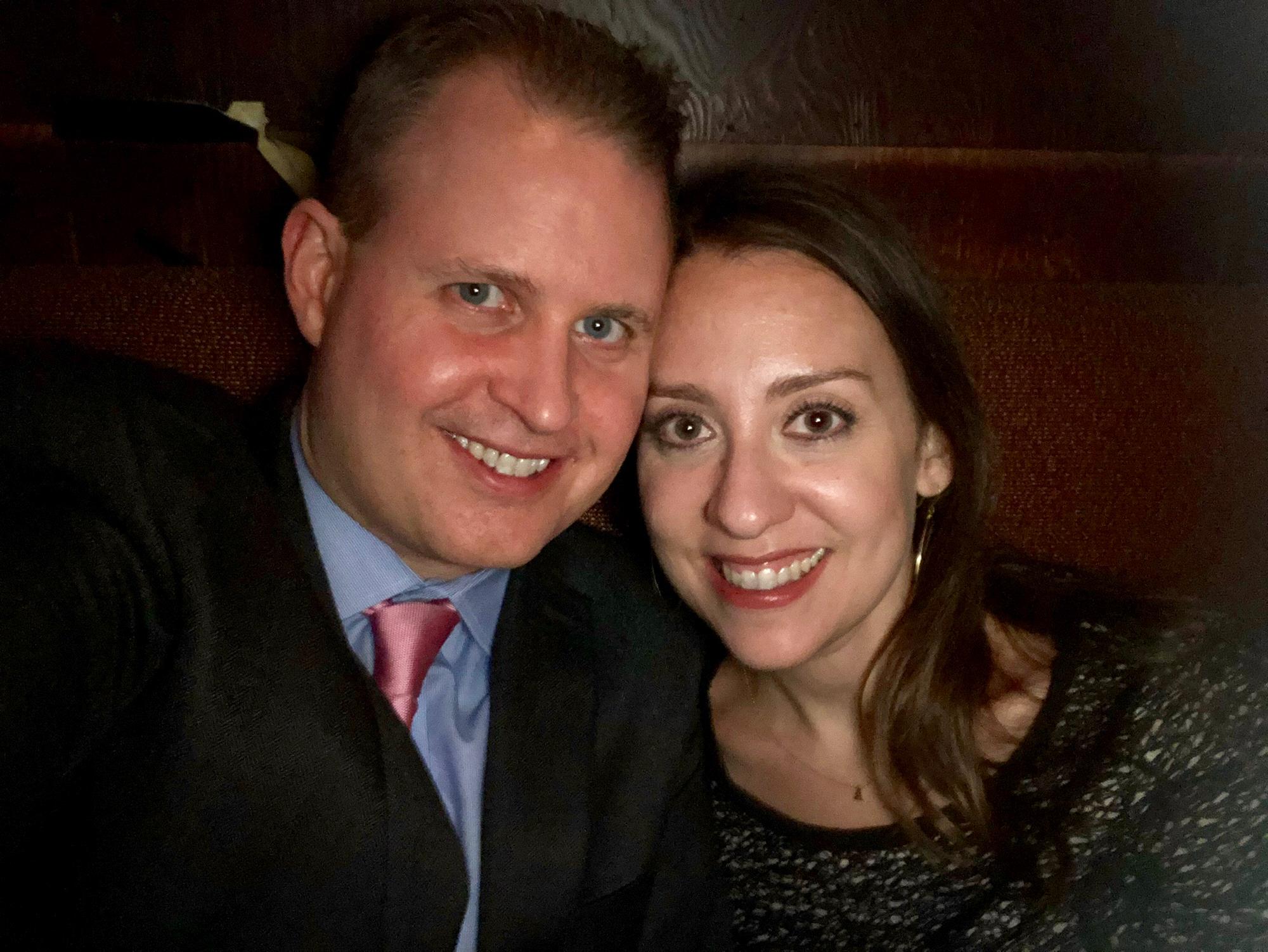 A mere month of dating at this point, having drinks after attending the annual REST fund raiser.