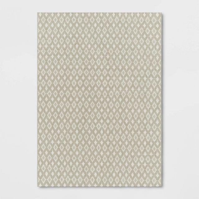 5' x 7' Geo Diamond Indoor/Outdoor Rug Natural - Project 62™