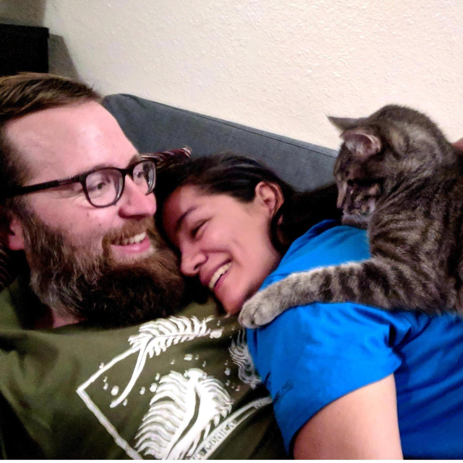 The three of us on any given lazy Sunday :)