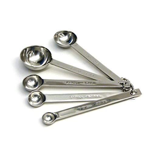 RSVP International Endurance (DSP-4) Measuring Spoons, Round, Stainless Steel