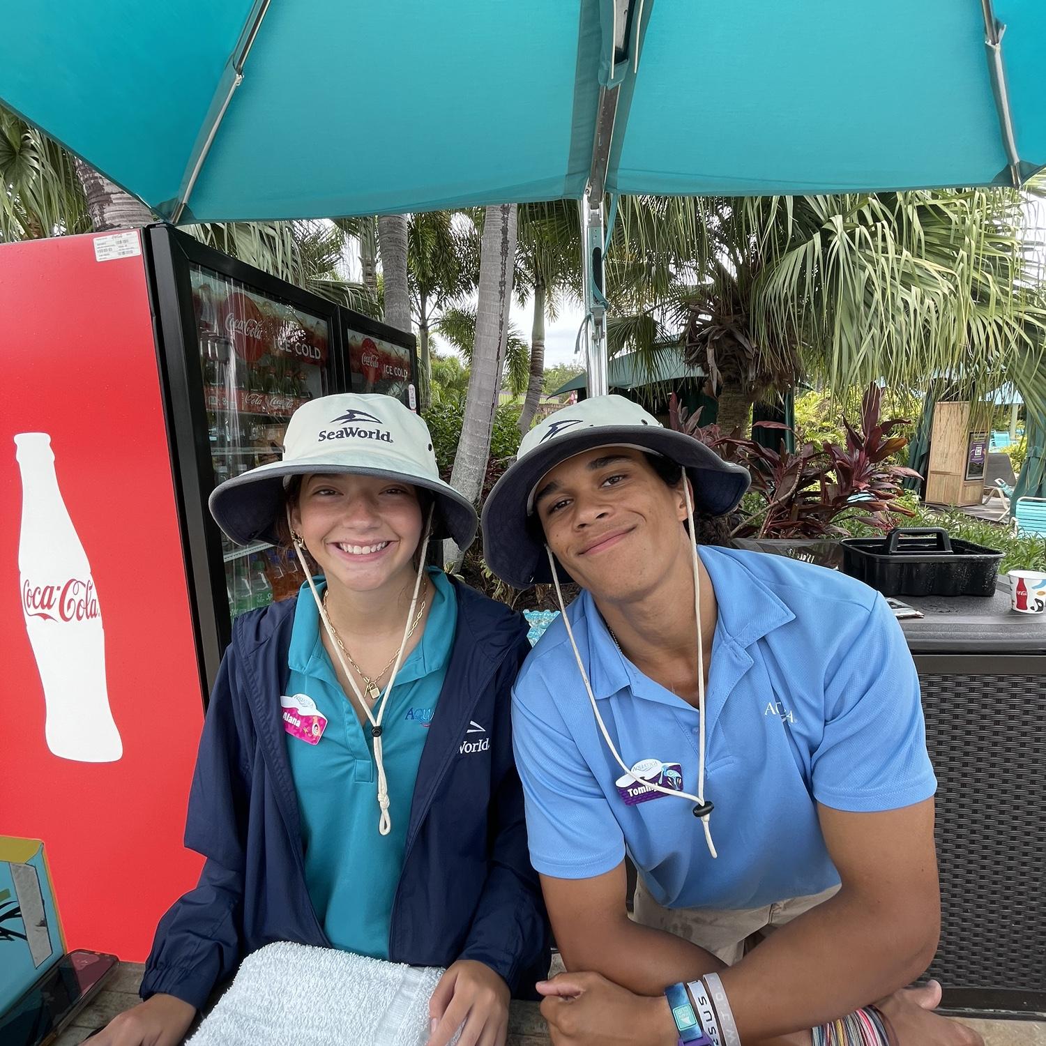 Worked at Aquatica together as Cabana hosts!