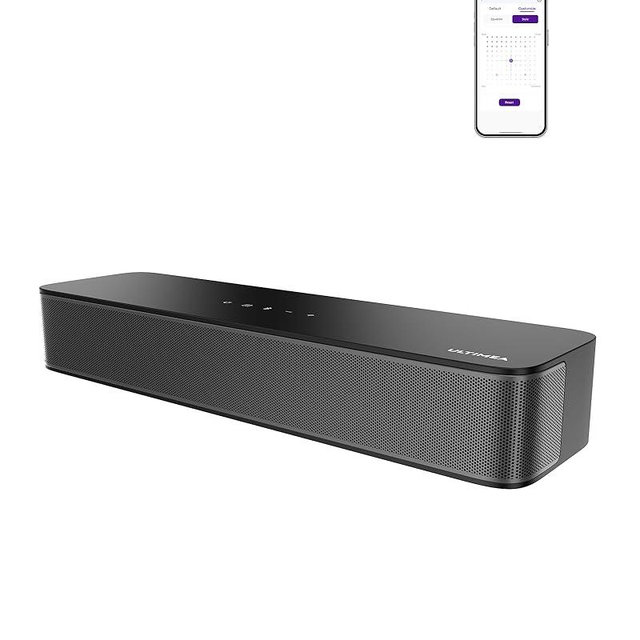ULTIMEA 2.1ch Surround Sound Bar for TV, Built-in Subwoofer, Peak Power 132W, App Control, 16 Inches Bluetooth 5.4 TV Speakers Soundbar, All-in-one PC Soundbar, Opt/AUX/Wall Mount, Poseidon M20 Pro