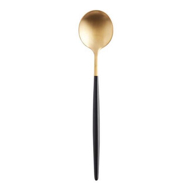 Black And Gold Shay Soup Spoons Set Of 6