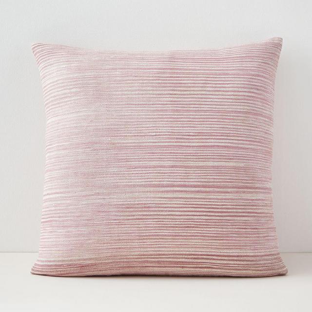 Silk Ombre Striations Pillow Cover, 24"x24", Pink Stone