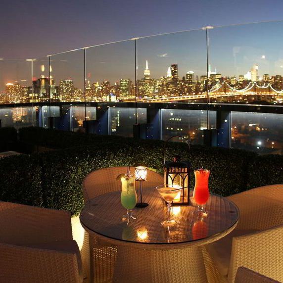 Rooftop area for cocktail hour both indoor and outdoor!