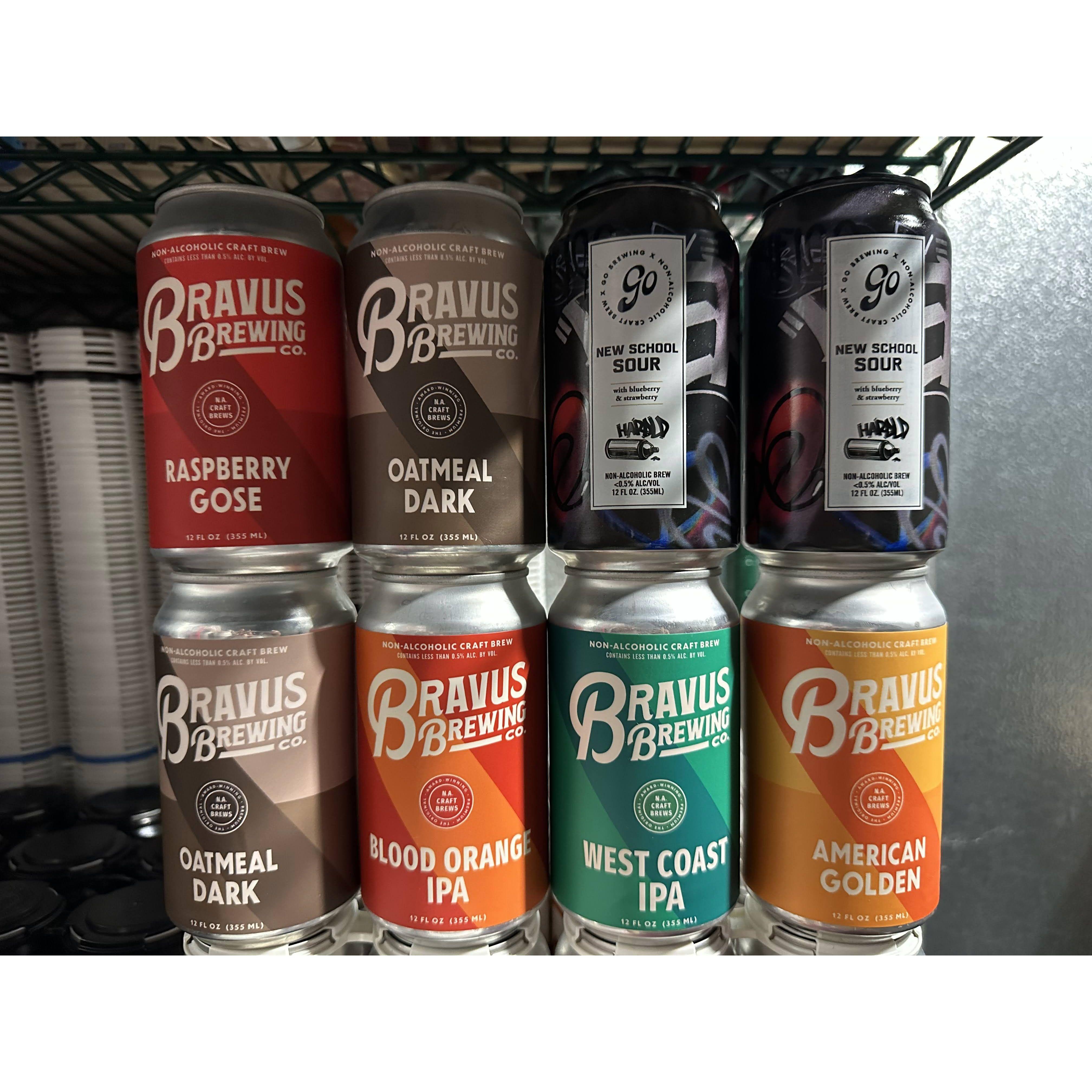 Non-alcoholic beers for the party.