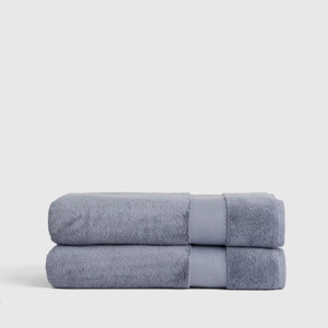 Turkish Ultra Luxe Plush Bath Sheet (Set of 2) in Mineral