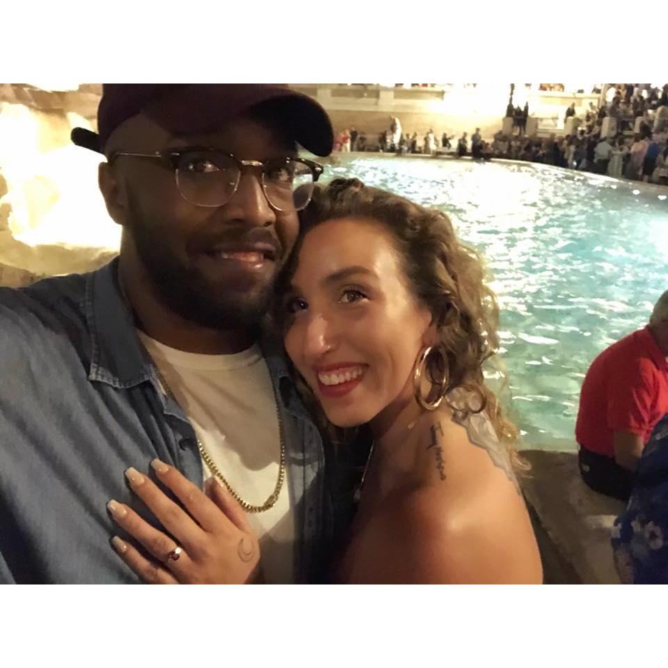 Right after our engagement at the Trevi Fountain in Rome! Nothing like having hundreds of strangers cheer for your love <3