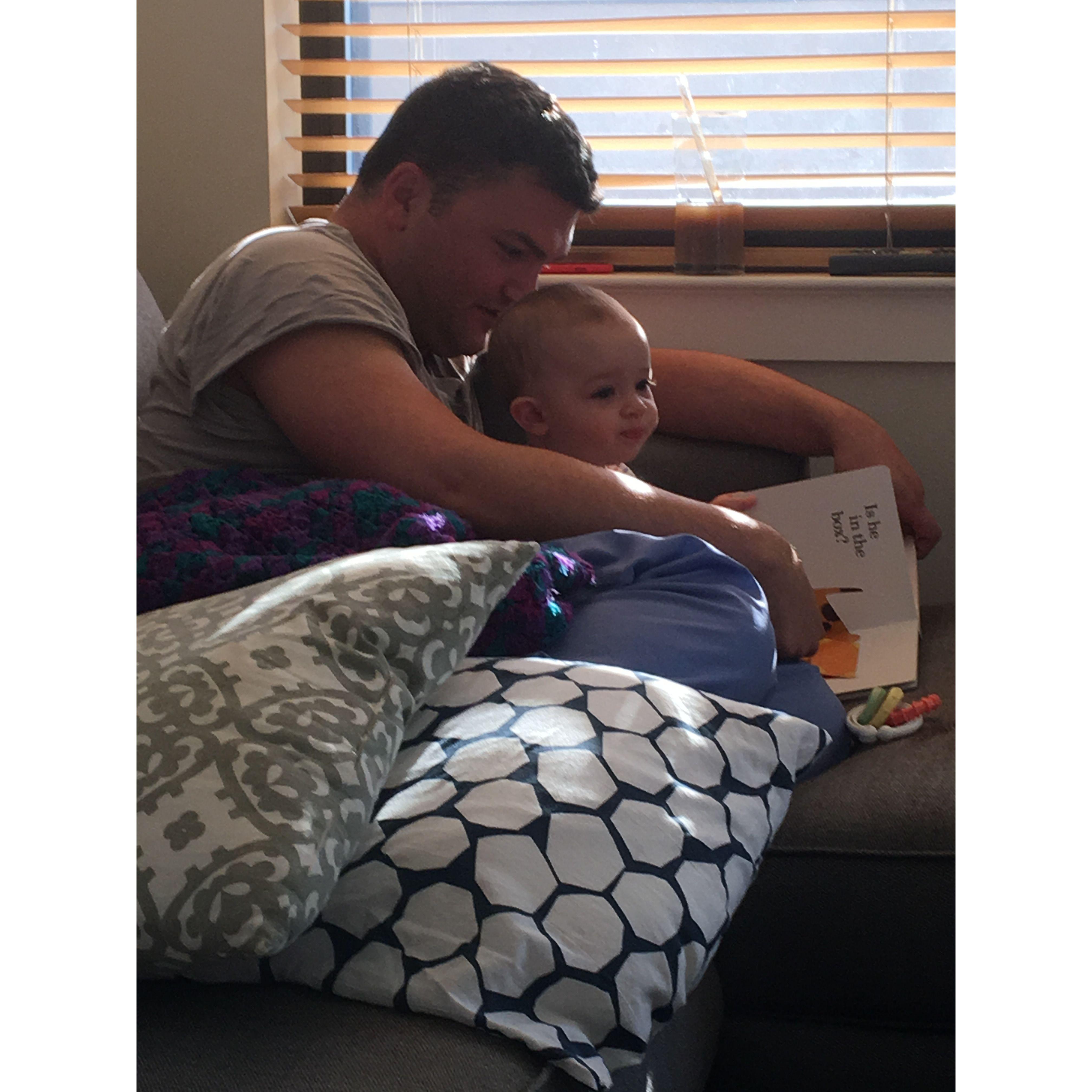 Showing off his love of kids