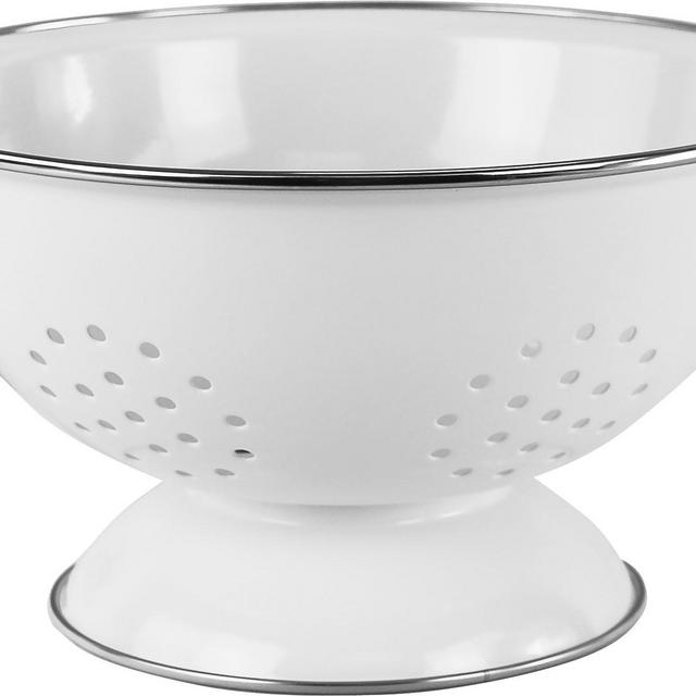 Calypso Basics by Reston Lloyd Powder Coated Enameled Colander, 3 Quart, White