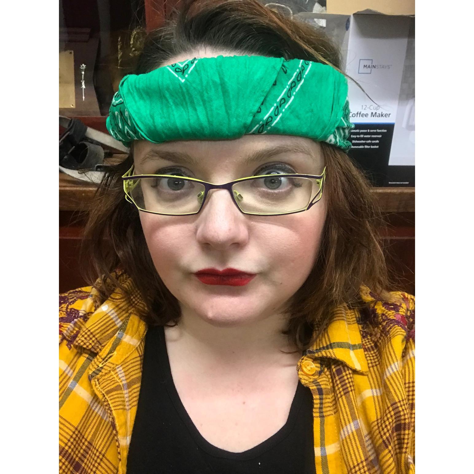 Julia when she worked behind the scenes as a storyteller at Dead Legends.
