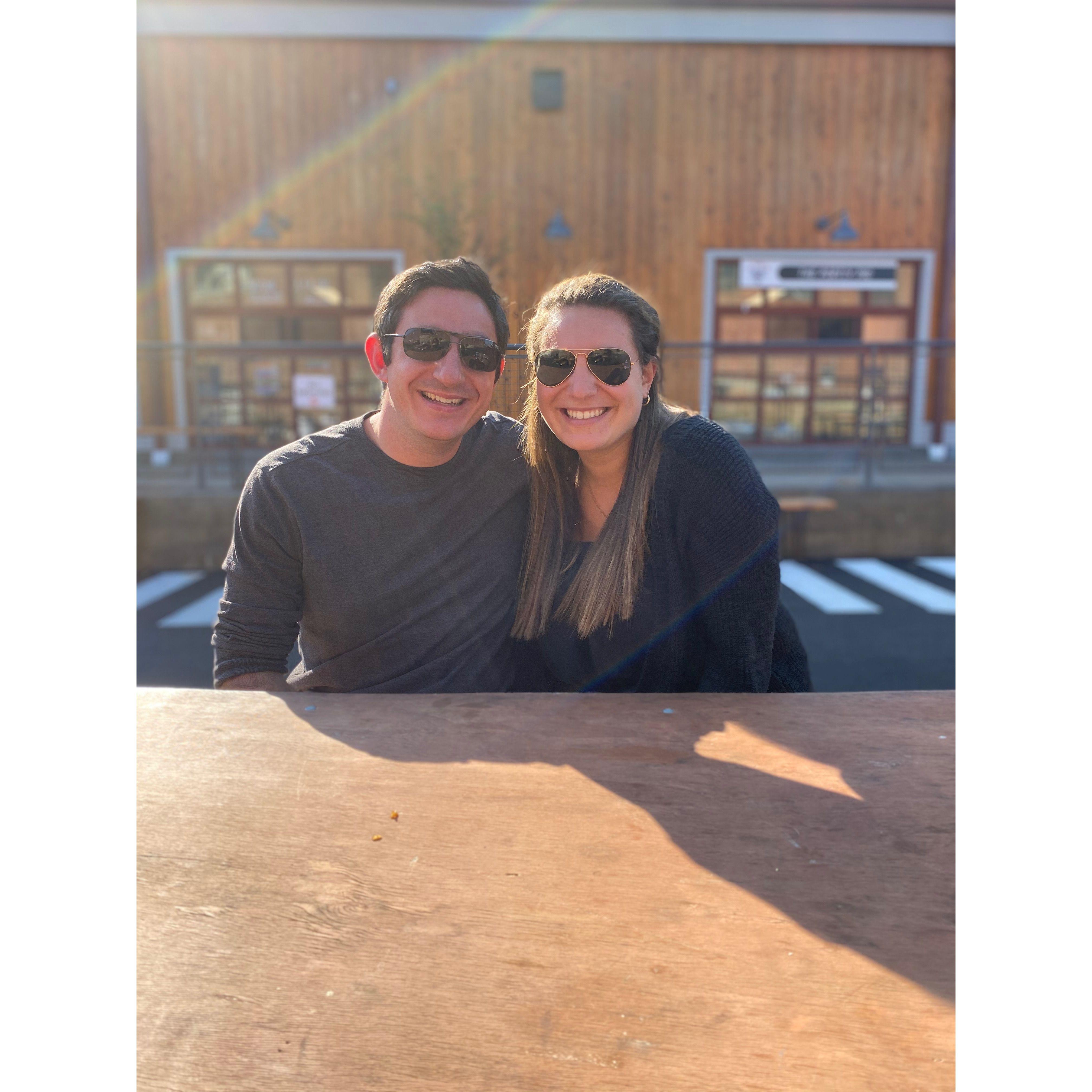 Our first photo as a couple! October 2020