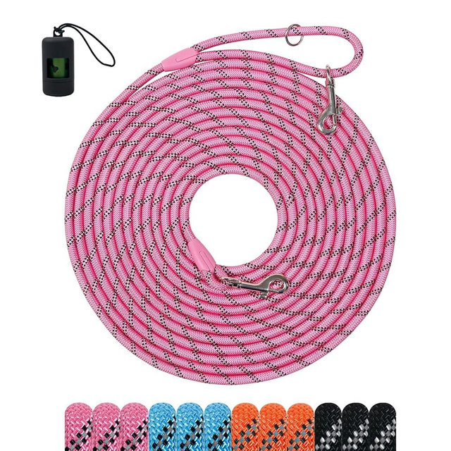 Tairro Long Dog Training Leash，Heavy Duty Reflective Rope Lead for Small Medium Large Dogs ，6FT 10FT 15FT 30FT 50FT for Training, Walking, Backyard, Camping