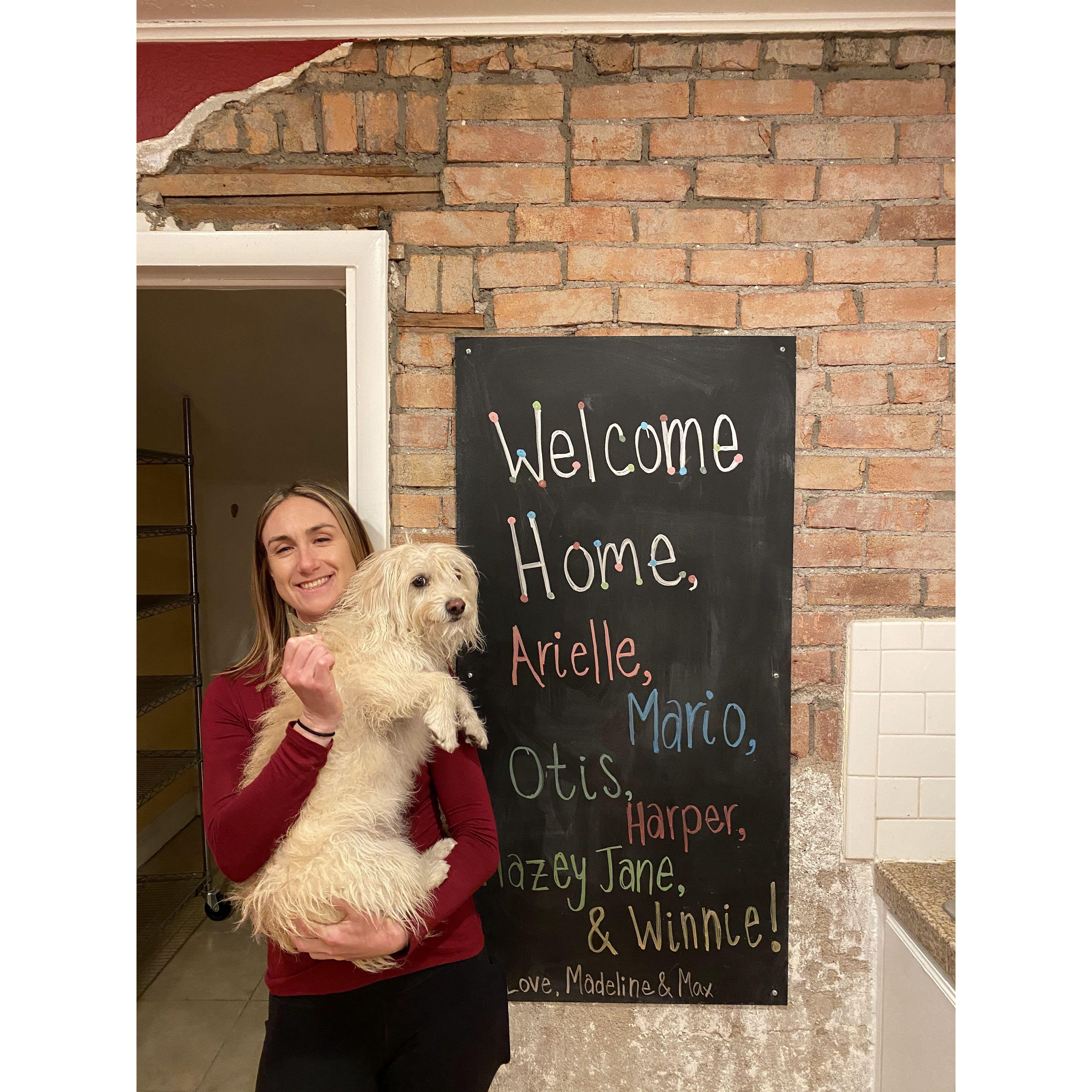 Bought a house from our best friends and joined our families together