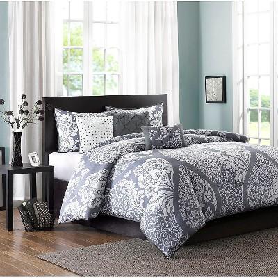 Slate Adela Duvet Cover Set Full/Queen 6pc