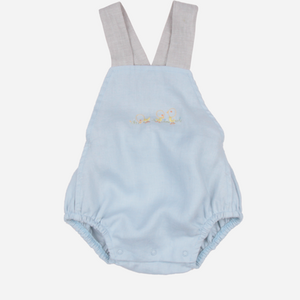 Wandering Chicks Romper, Sky Blue