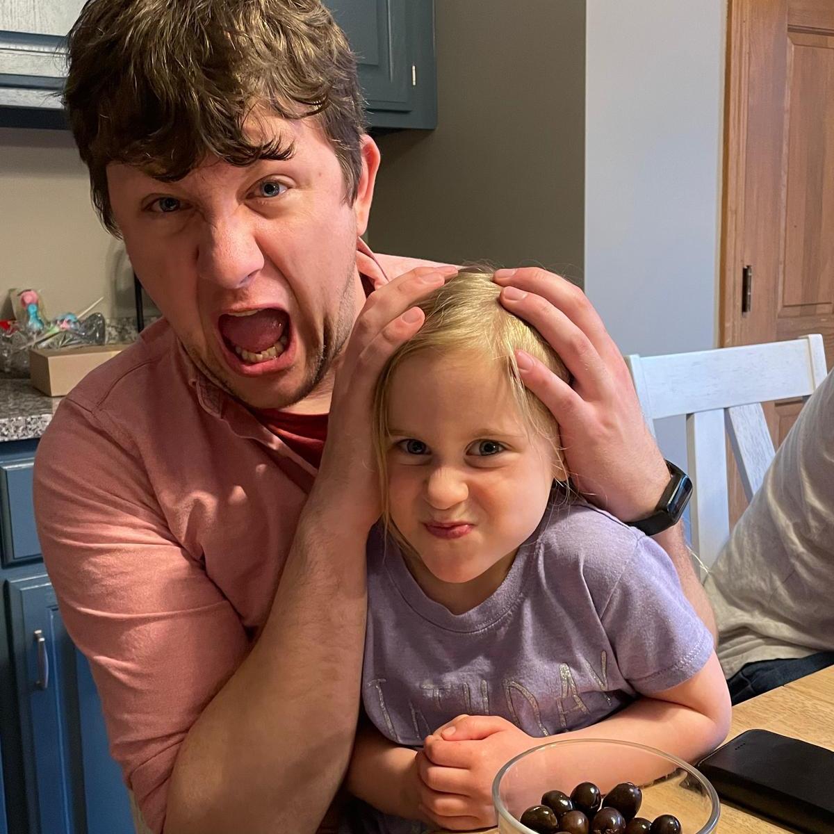 A silly moment with Audrey - Jordan's cousin and one of our flower girls