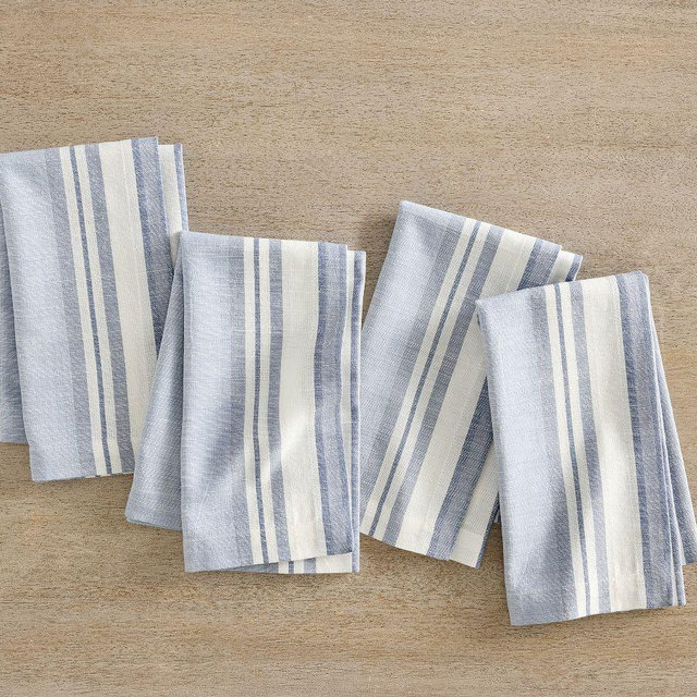 Kravet Meadow Stripe Cotton/Linen Napkins, Set of 4
