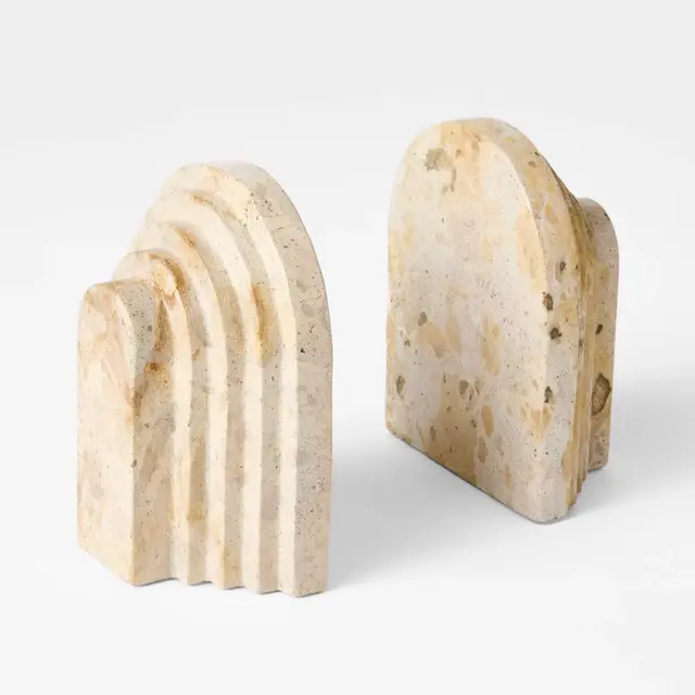 Set of 2 Marble Tiered Bookends - Threshold™ designed with Studio McGee