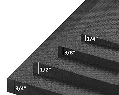 American Floor Mats Ultimate Stand-Alone Gym Mats Solid Black 3' x 4' - 1/4" Thick