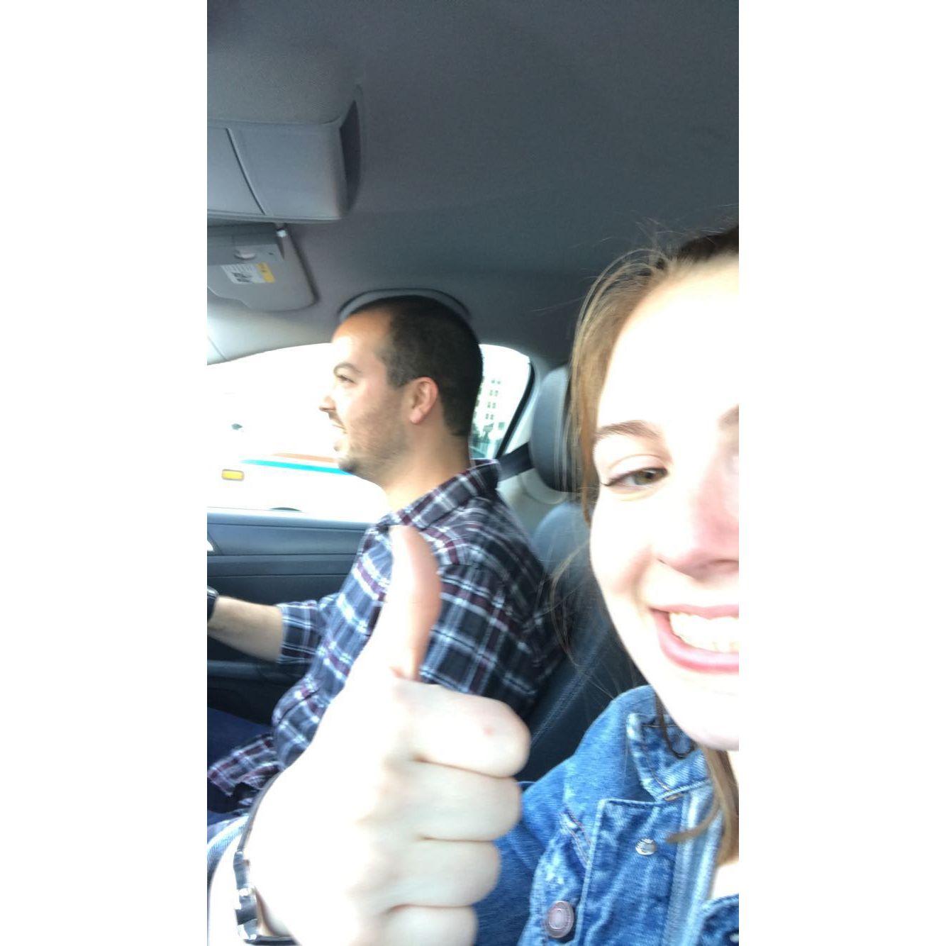 This is actually our first photo together!