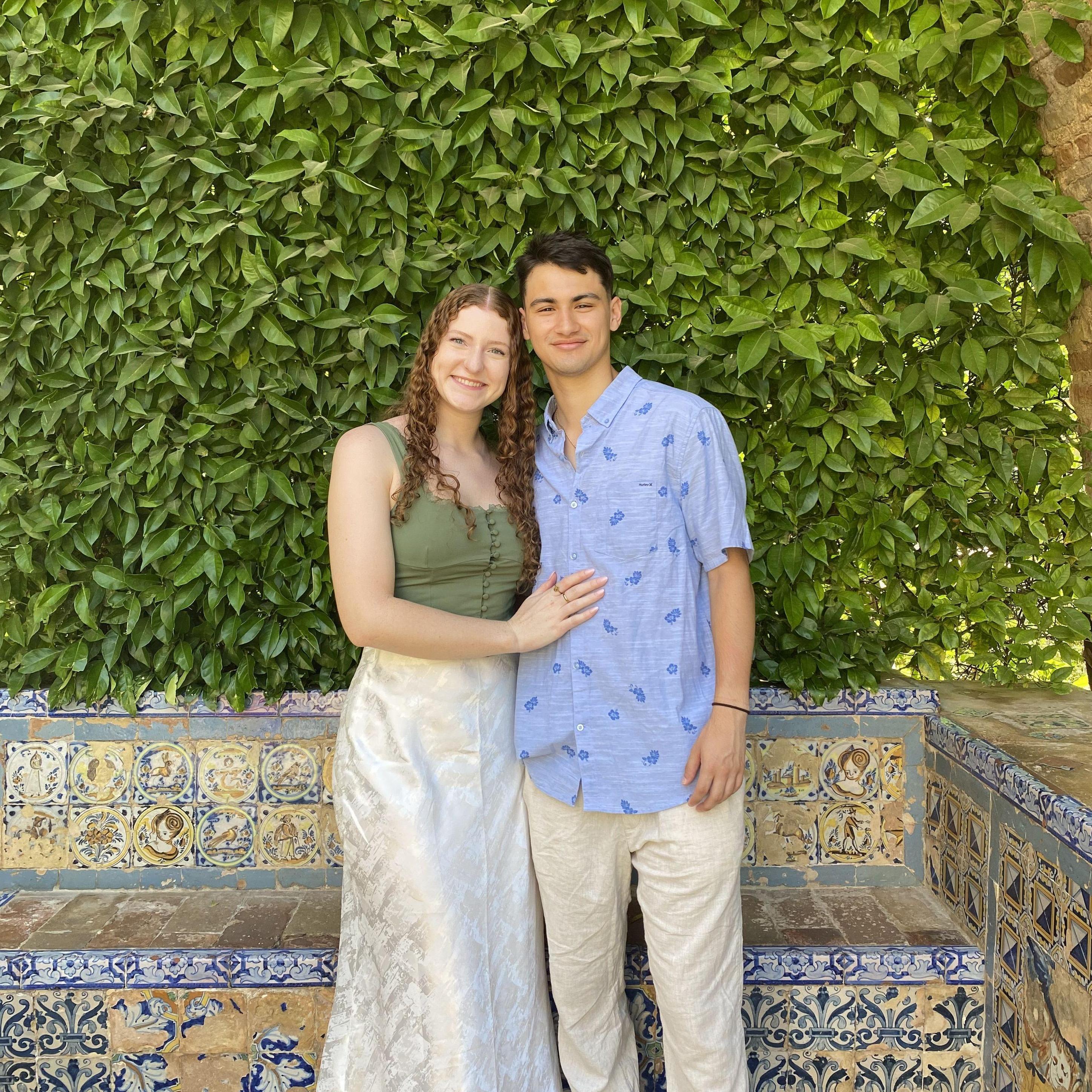 6.13.25 - Amy and Emanuel at the Real Alcázar in Seville, Spain.