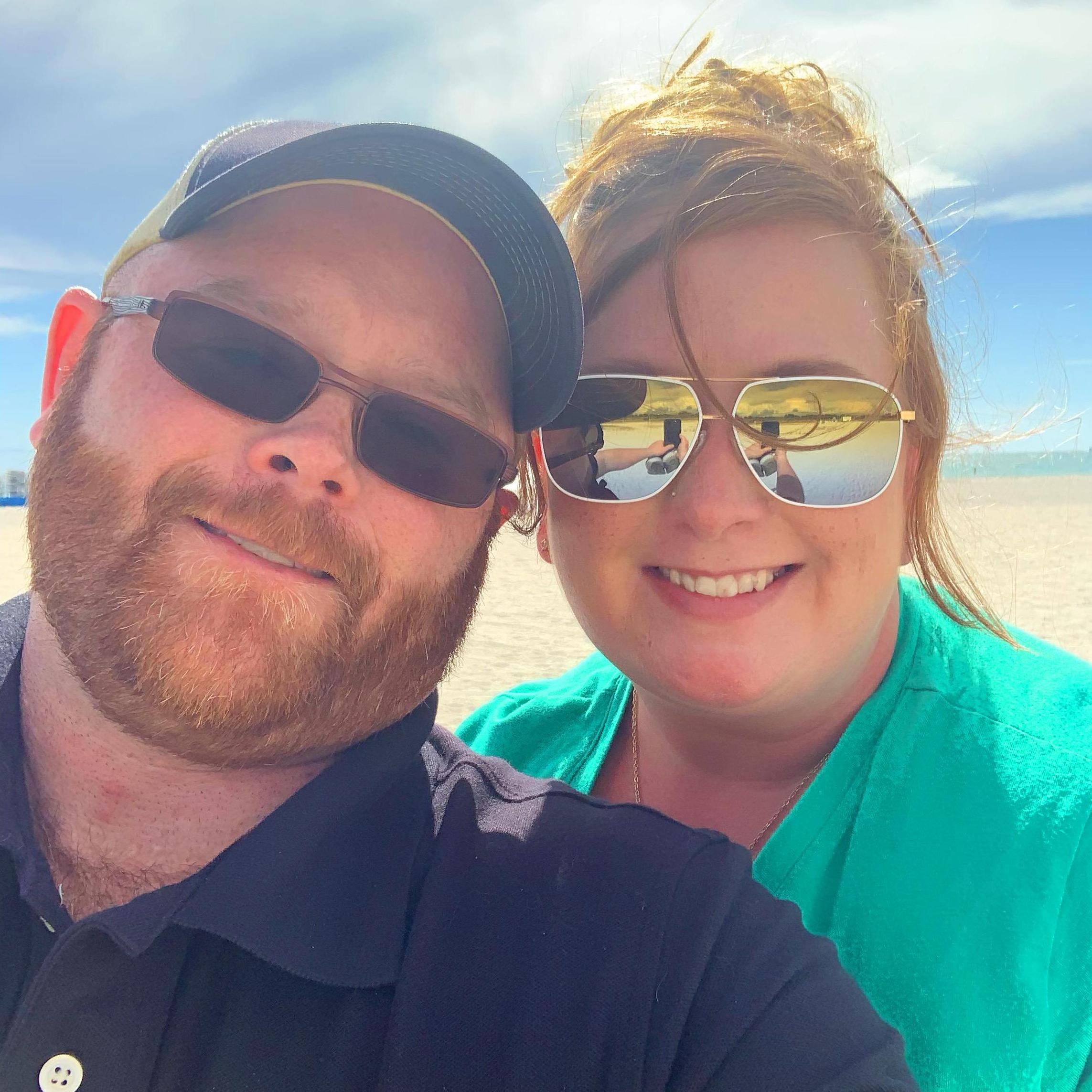 Our first visit to the ocean.