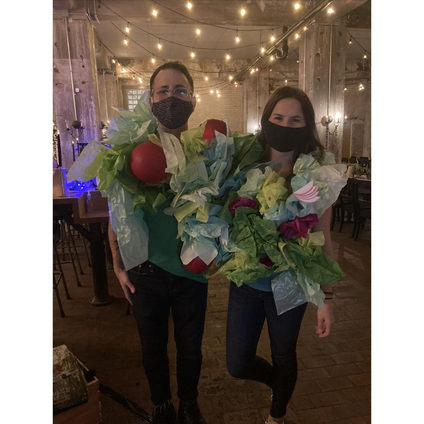Pop Up Get Down Halloween Party - we dressed as salads! // Oct '21
